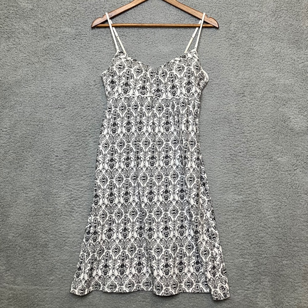 Y2K Currants Shelf Bra Mini‎ Dress Women M Black White Babydoll Cotton Sundress
